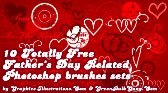 10 Free Father’s Day Photoshop Brushes Sets
