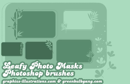 Leafy Photo Masks: Photoshop Brushes and Digital Stamps