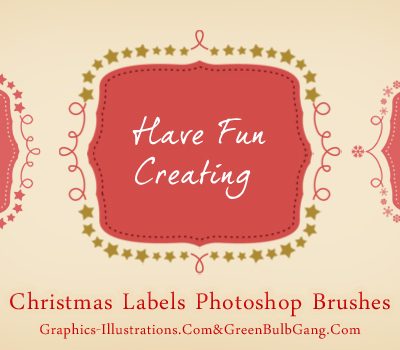 Do It Yourself - Christmas Labels (Free Photoshop Brushes set)