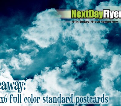 We are giving away 250 4x6 full color standard postcards (gratis, free, it's a gift! Includes FREE shipping in US too!)
