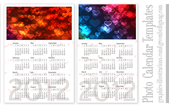 2012 Printable Photo Calendar Templates