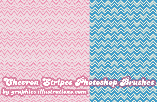 Chevron Stripes Photoshop Brushes Set, Free!