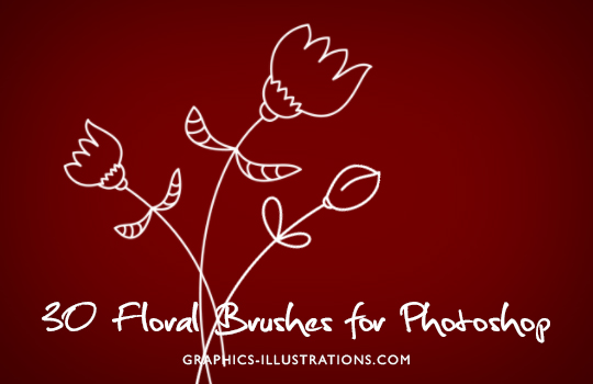 Photoshop brushes, vector graphics, transparent PNG files - all in one pack: Floral 2