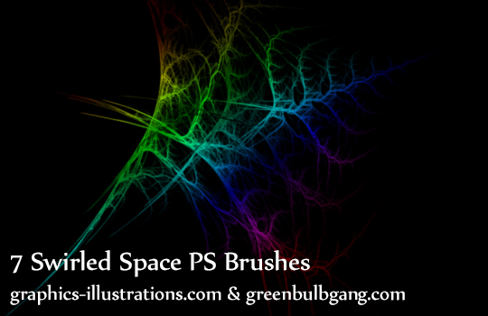 Photoshop brushes, Swirled Space