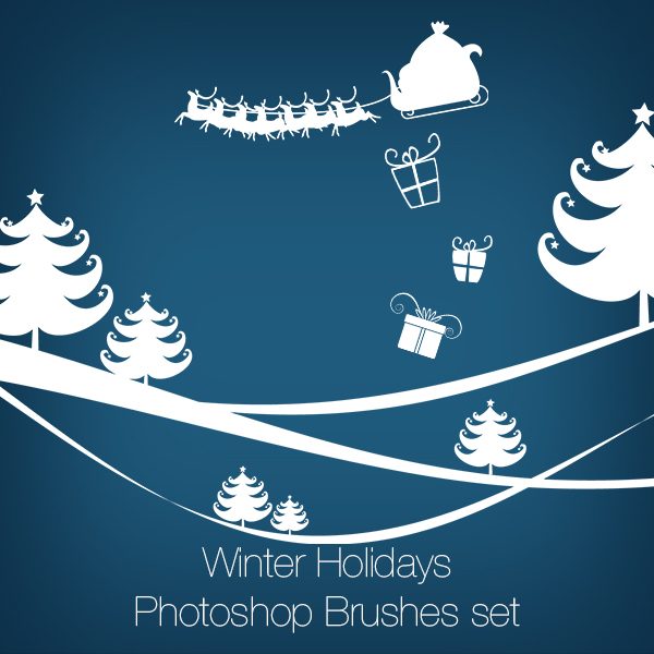Winter Holidays / Christmas / New Year Photoshop Brushes and PNGs
