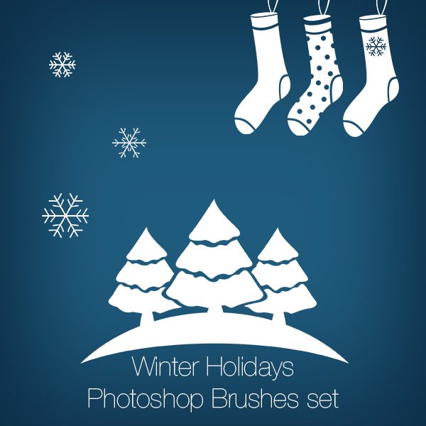 Winter Holidays / Christmas / New Year Photoshop Brushes and PNGs