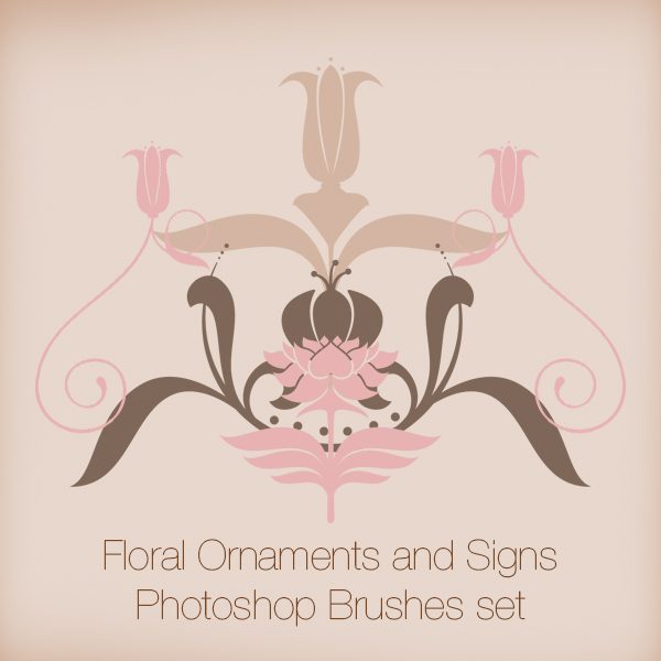 Floral Ornaments and Signs Photoshop Brushes