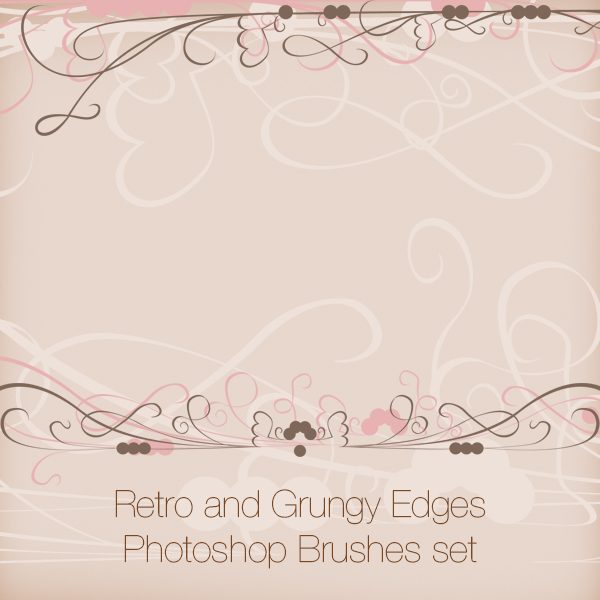 Retro and Grungy Edges Photoshop Brushes