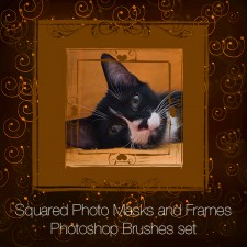 Squared Photo Masks and Frames Photoshop Brushes