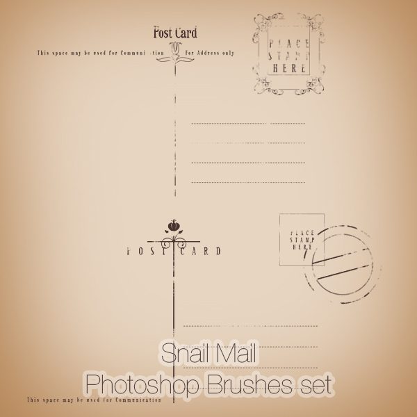 Snail Mail Photoshop Brushes