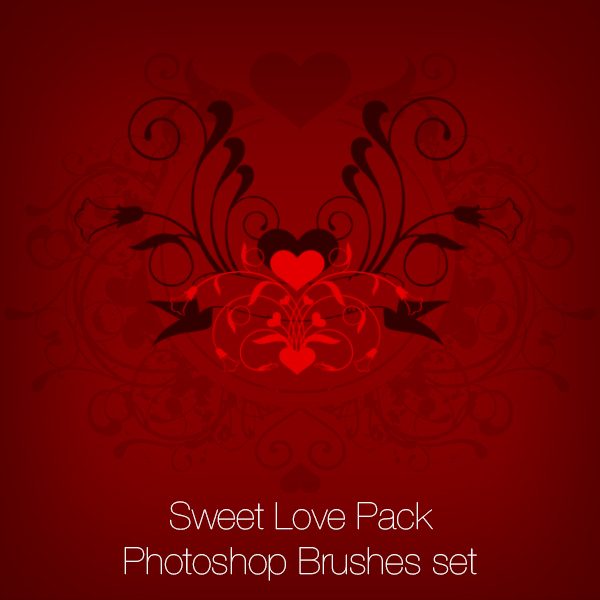Sweet Love - Valentines Photoshop Brushes Pack