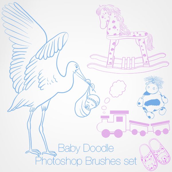 Baby Doodle Photoshop Brushes