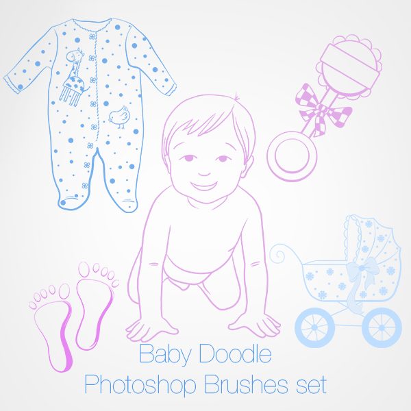 Baby Doodle Photoshop Brushes