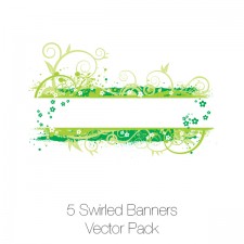 Swirled Banners Vector Pack
