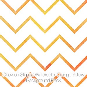 Chevron Stripes Watercolor Backgrounds Pack, Orange Yellow