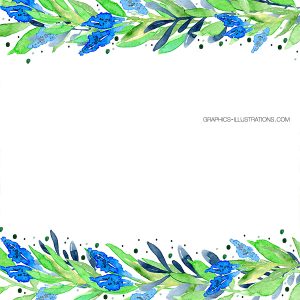 Watercolor Floral Backgrounds with Text Space, Pack 2
