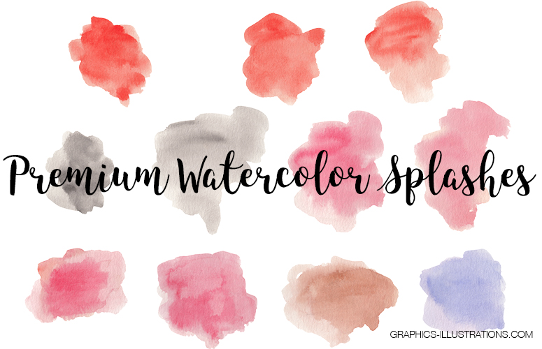 Watercolor Splashes (watercolor shapes)