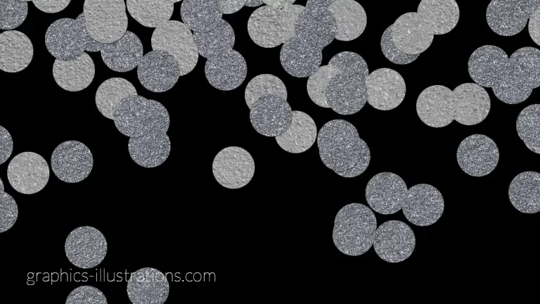 Silver and Silver Glitter Confetti Overlay Set