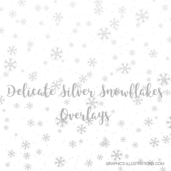 Download Silver Snowflakes Confetti Overlays Pack on Graphics ...