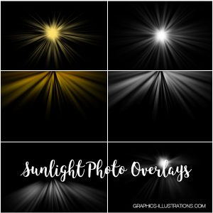 Sunlight Photo Overlays, Sunbeams Overlays