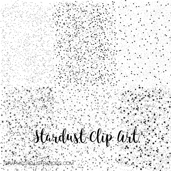 Stardust Clip Art for Hot Foil Printing