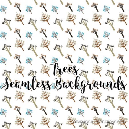 Trees, Seamless Backgrounds, Transparent PNG