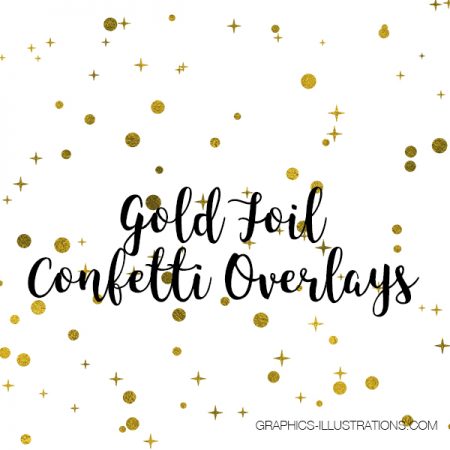 Gold Foil Confetti Overlays