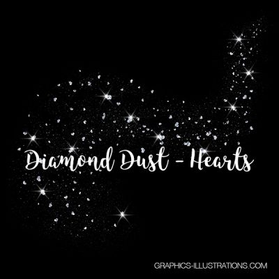 Diamond Dust, Hearts, Valentine's Day Clip Art