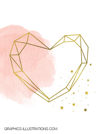 Crystal Shapes, Gold and Gold Glitter