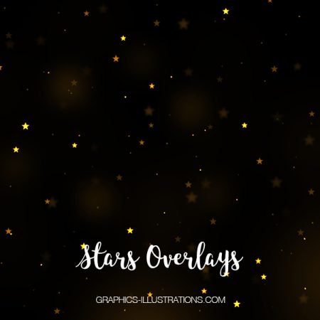 Gold Stars Photo Overlays