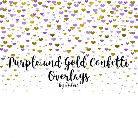 Purple and Gold Confetti Overlays, Gold Confetti Transparent PNG files