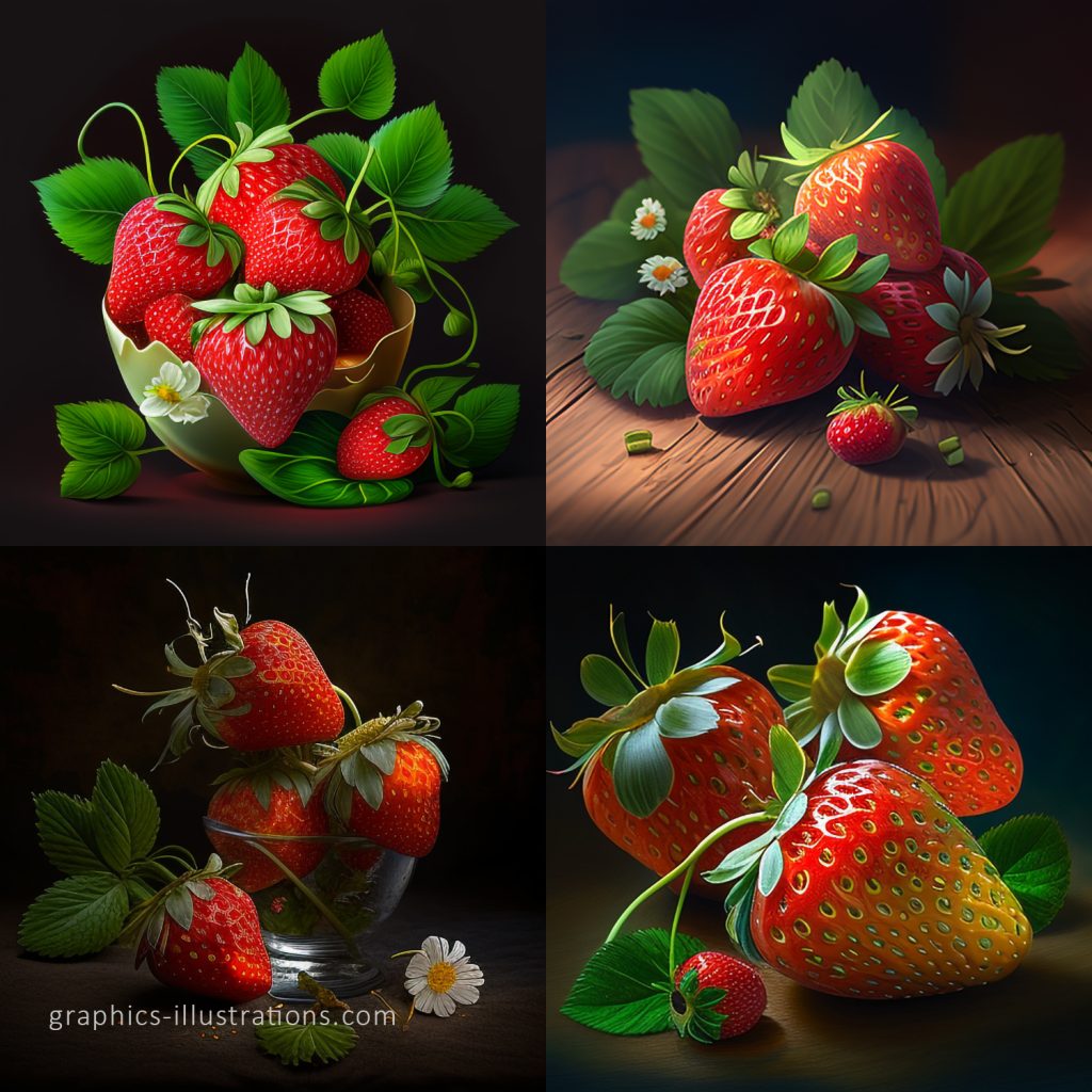 Ai generated image of strawberries