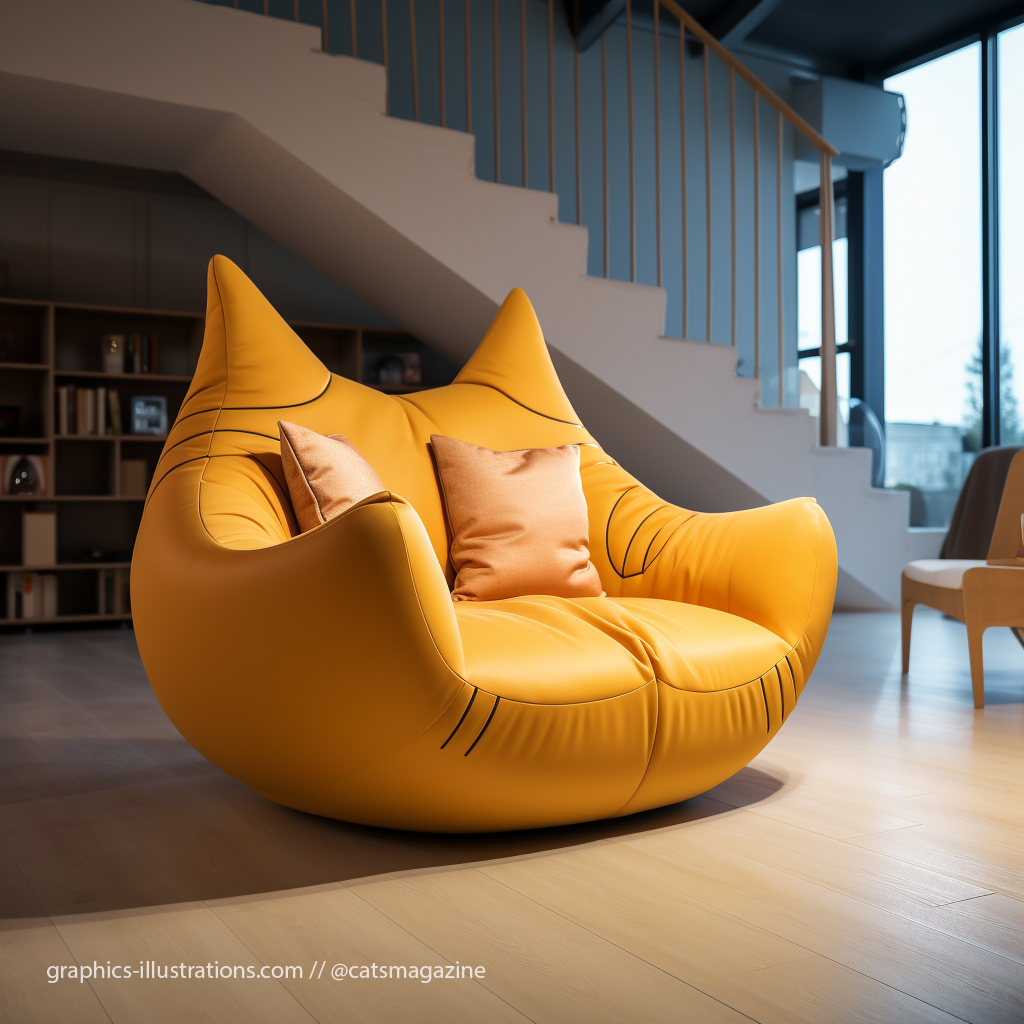 Furniture Design, cat inspired sofa
