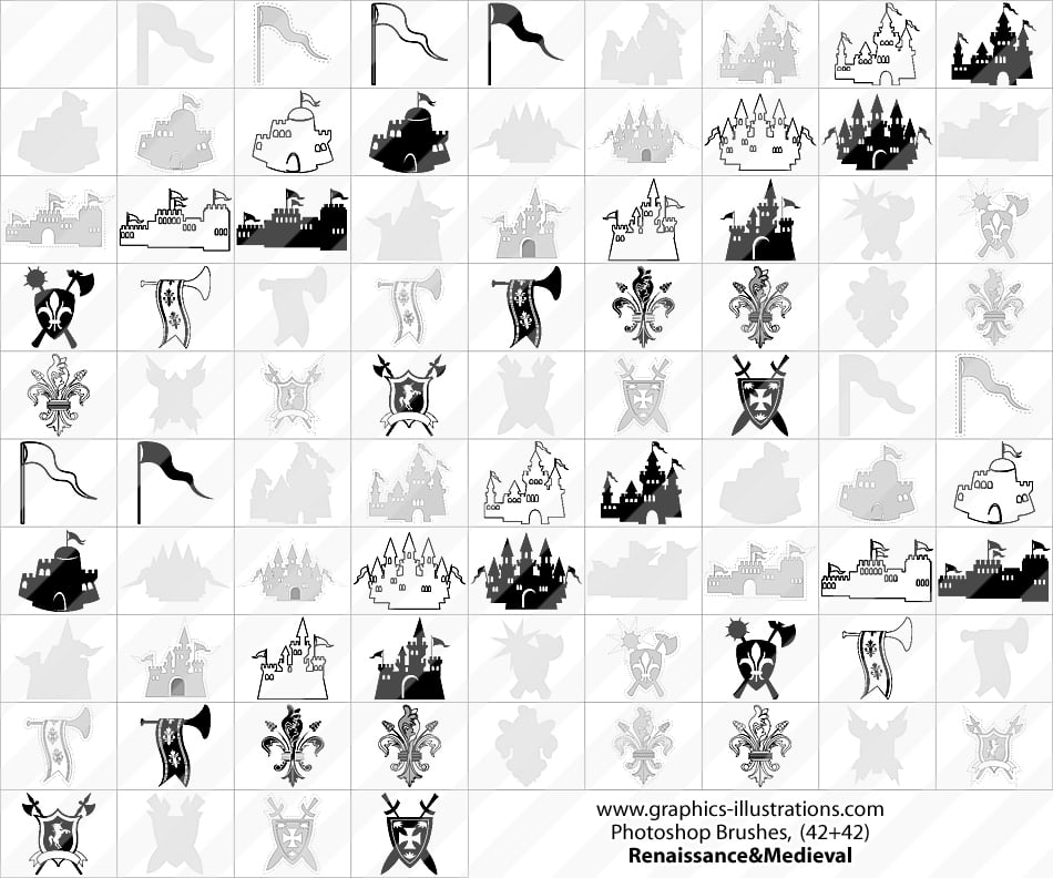 PREVIEW Renaissance & Medieval Photoshop Brushes