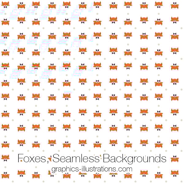 Foxes Seamless Pattern Background