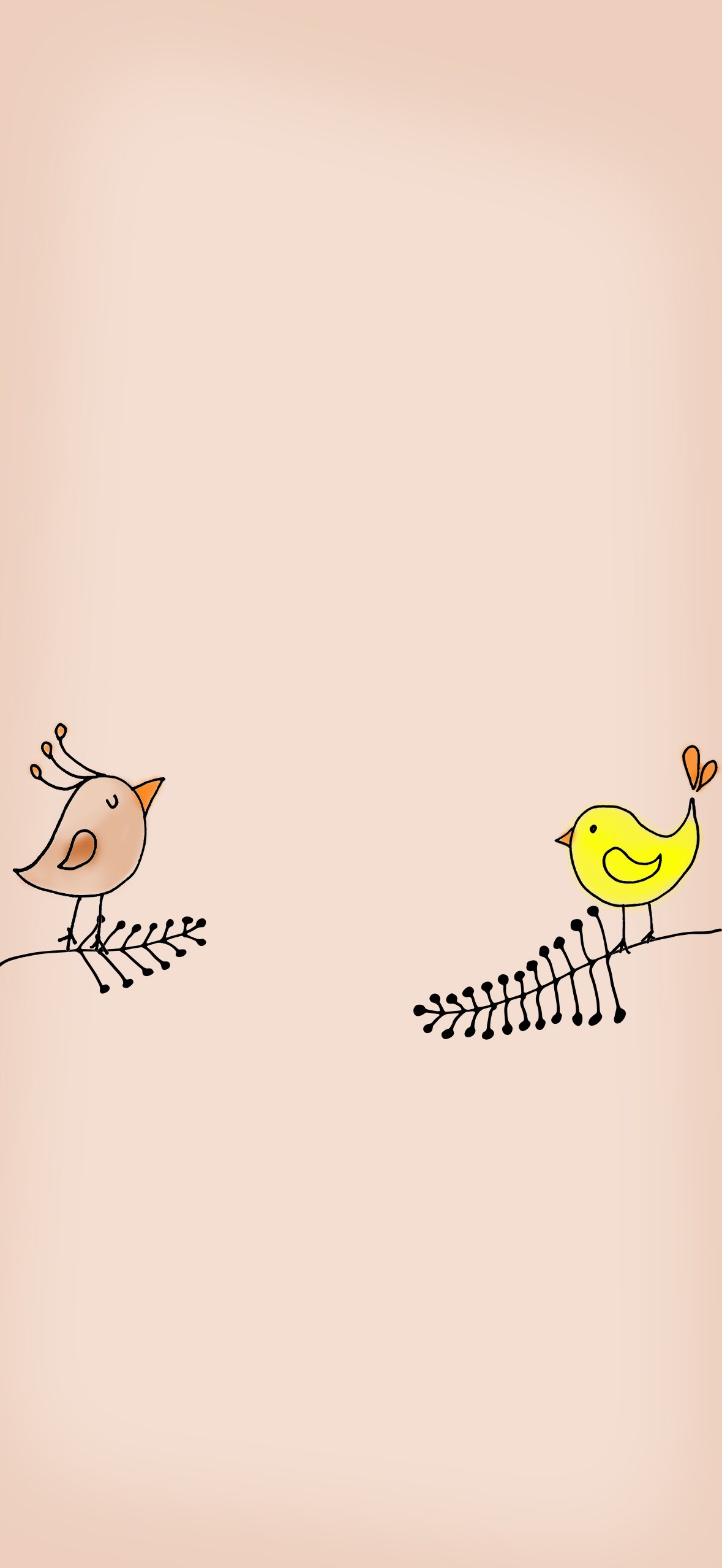 Hand-Drawn Bird Smartphone Wallpapers