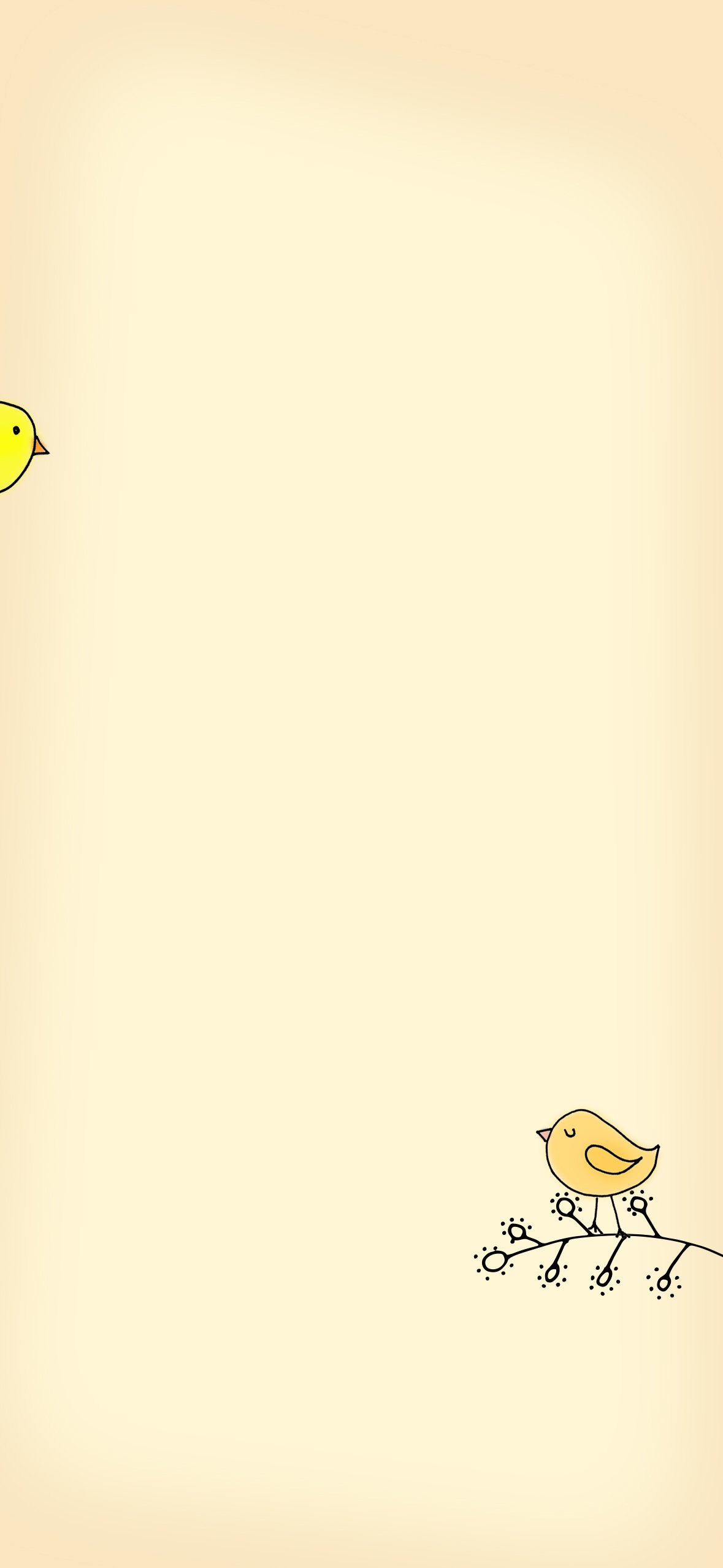Hand-Drawn Bird Smartphone Background