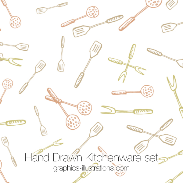Hand-Drawn Kitchenware Clipart
