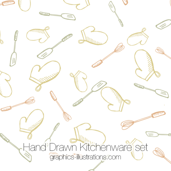 Hand-Drawn Kitchenware Clipart
