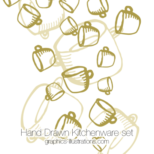 Hand-Drawn Kitchenware Clipart