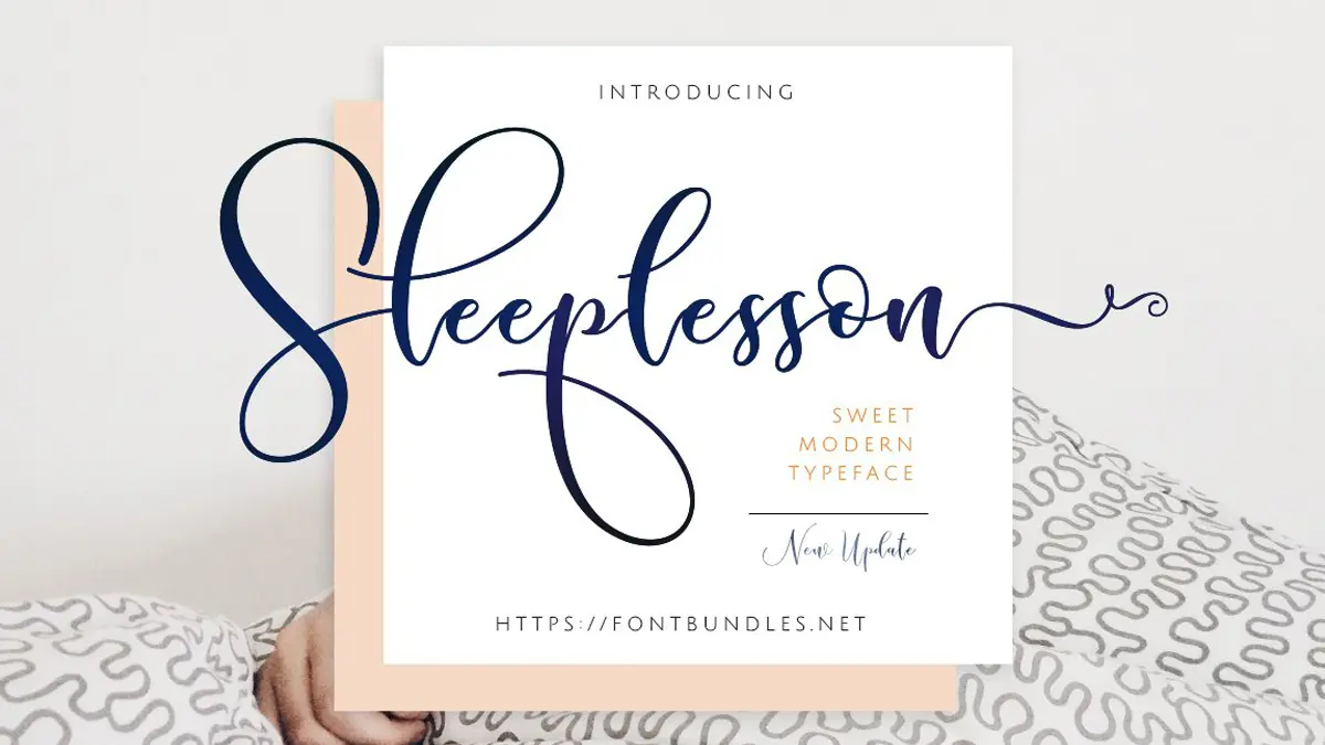Sleeplesson Modern Script Font