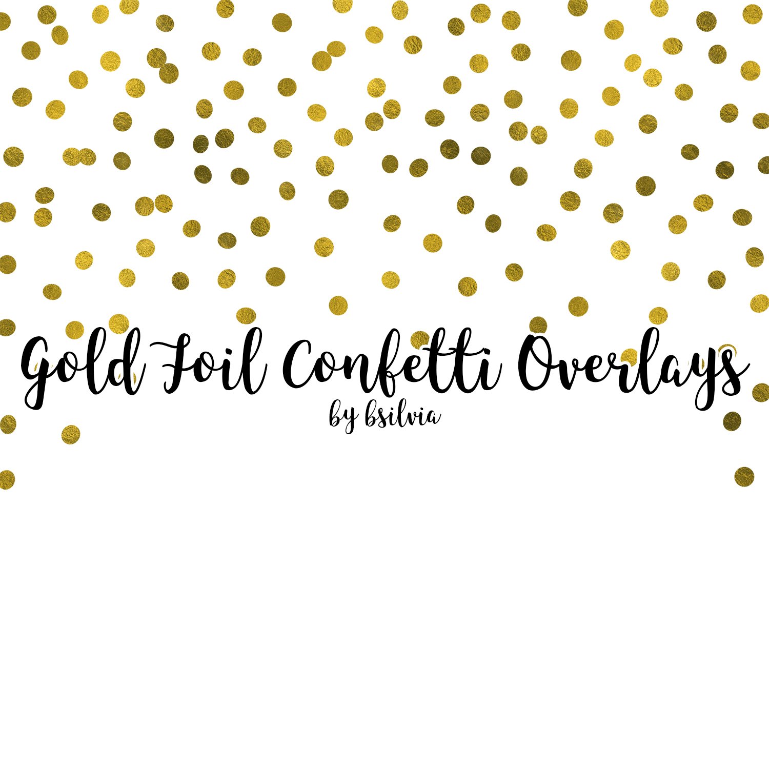 Gold Confetti PNG Overlays