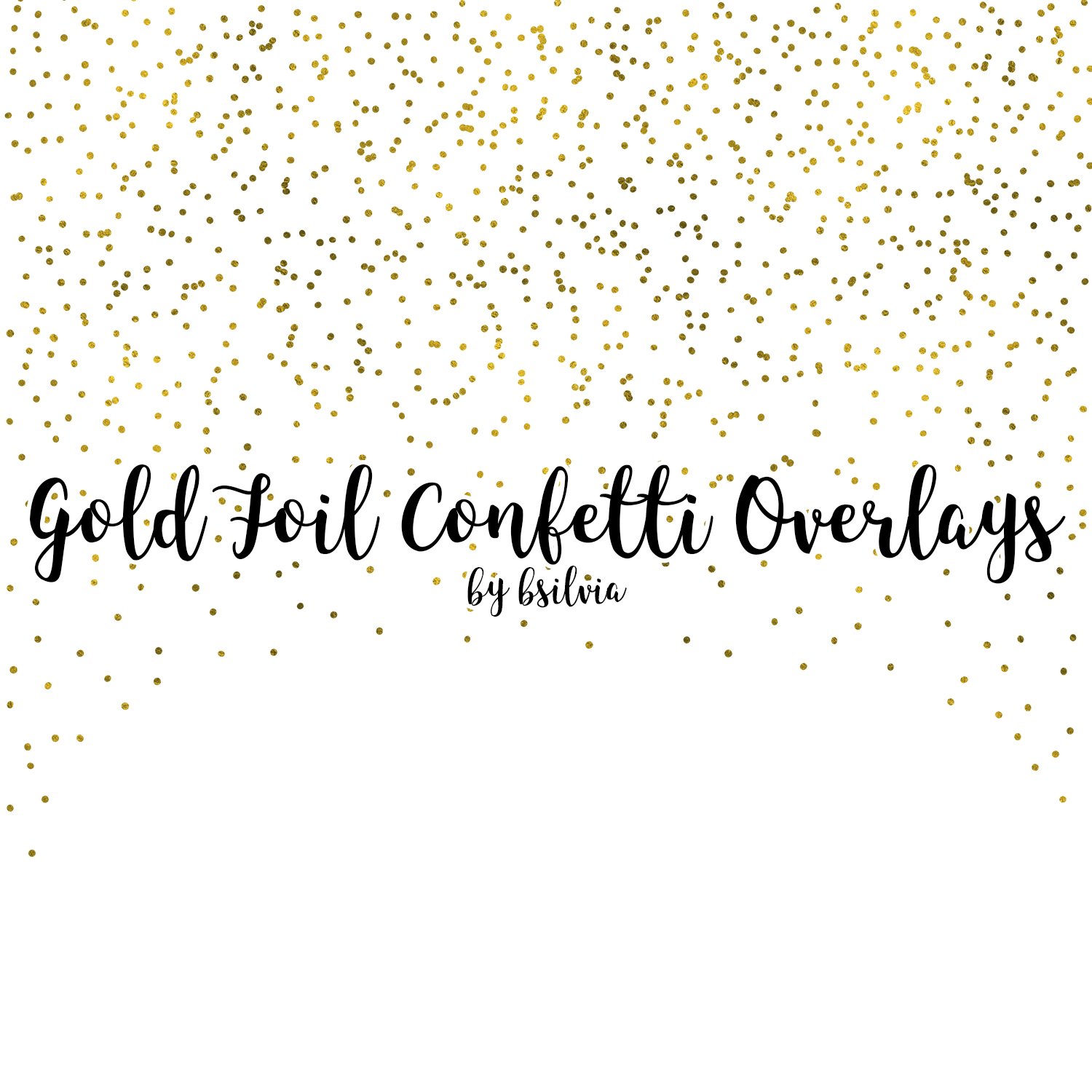 Gold Confetti PNG Overlays