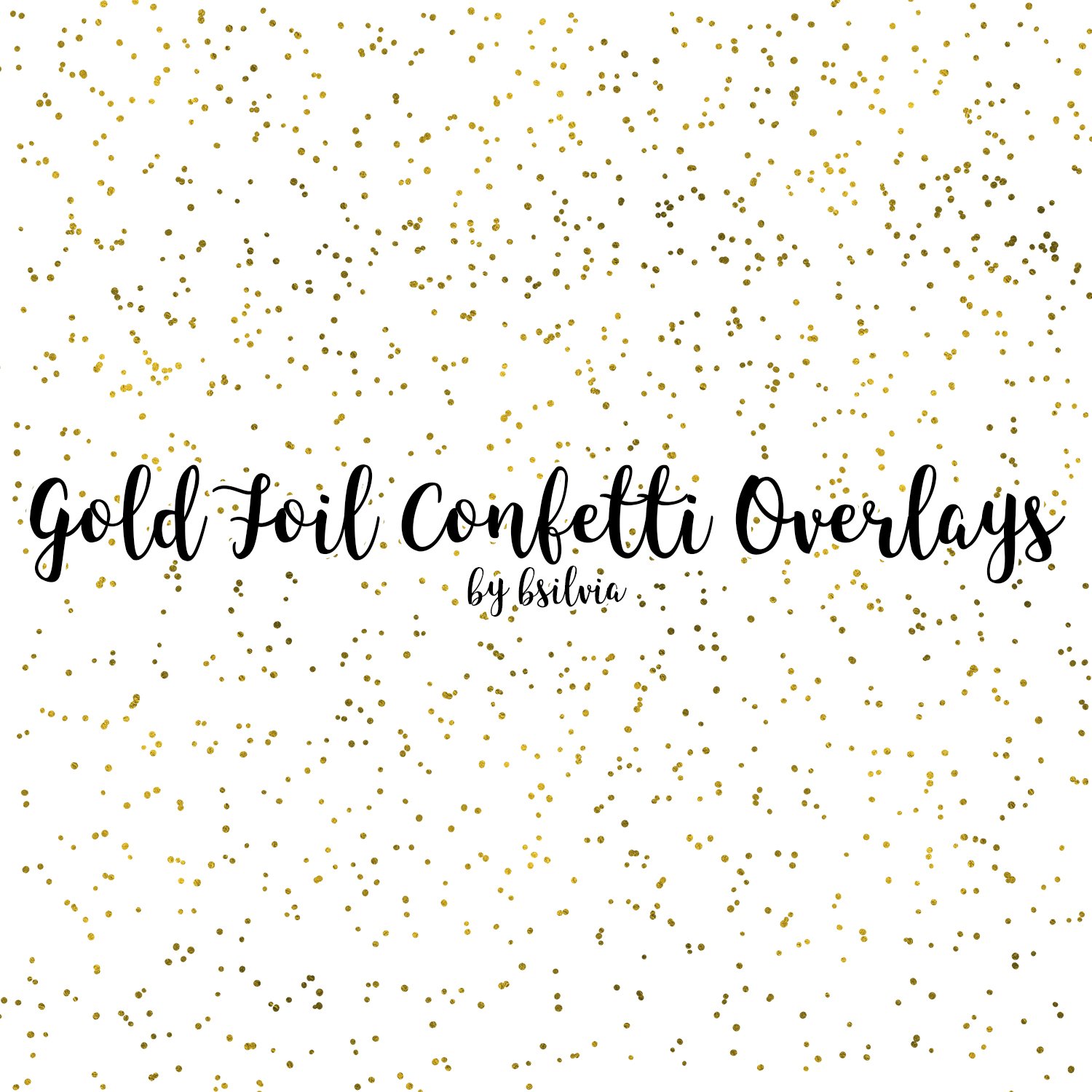 Gold Confetti PNG Overlays