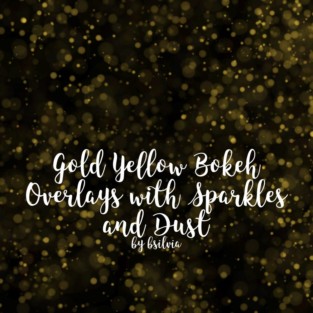 Gold Yellow Bokeh Overlays with Sparkles and Dust