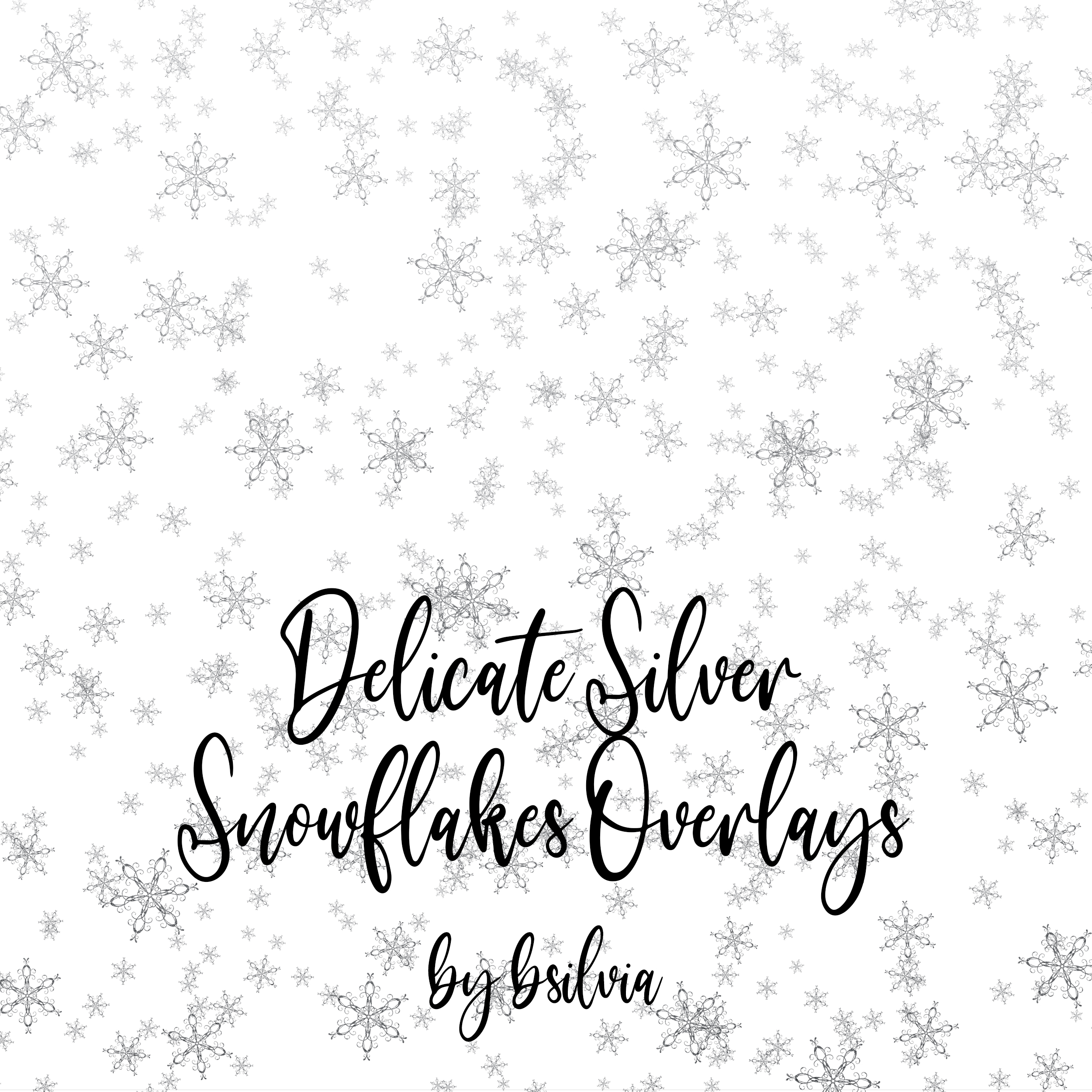 Add Winter Magic to Your Creations with Snowflakes Clipart Overlays