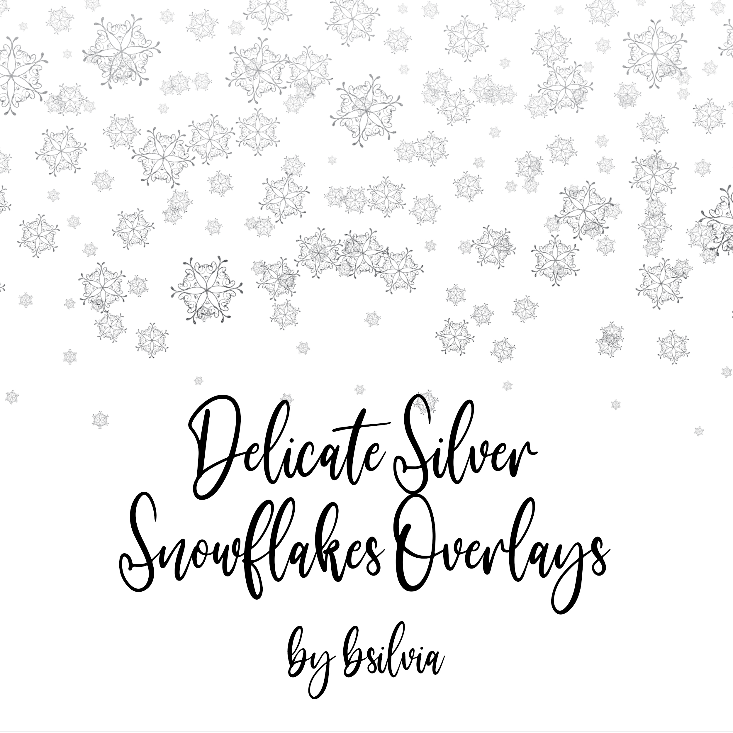 Add Winter Magic to Your Creations with Snowflakes Clipart Overlays
