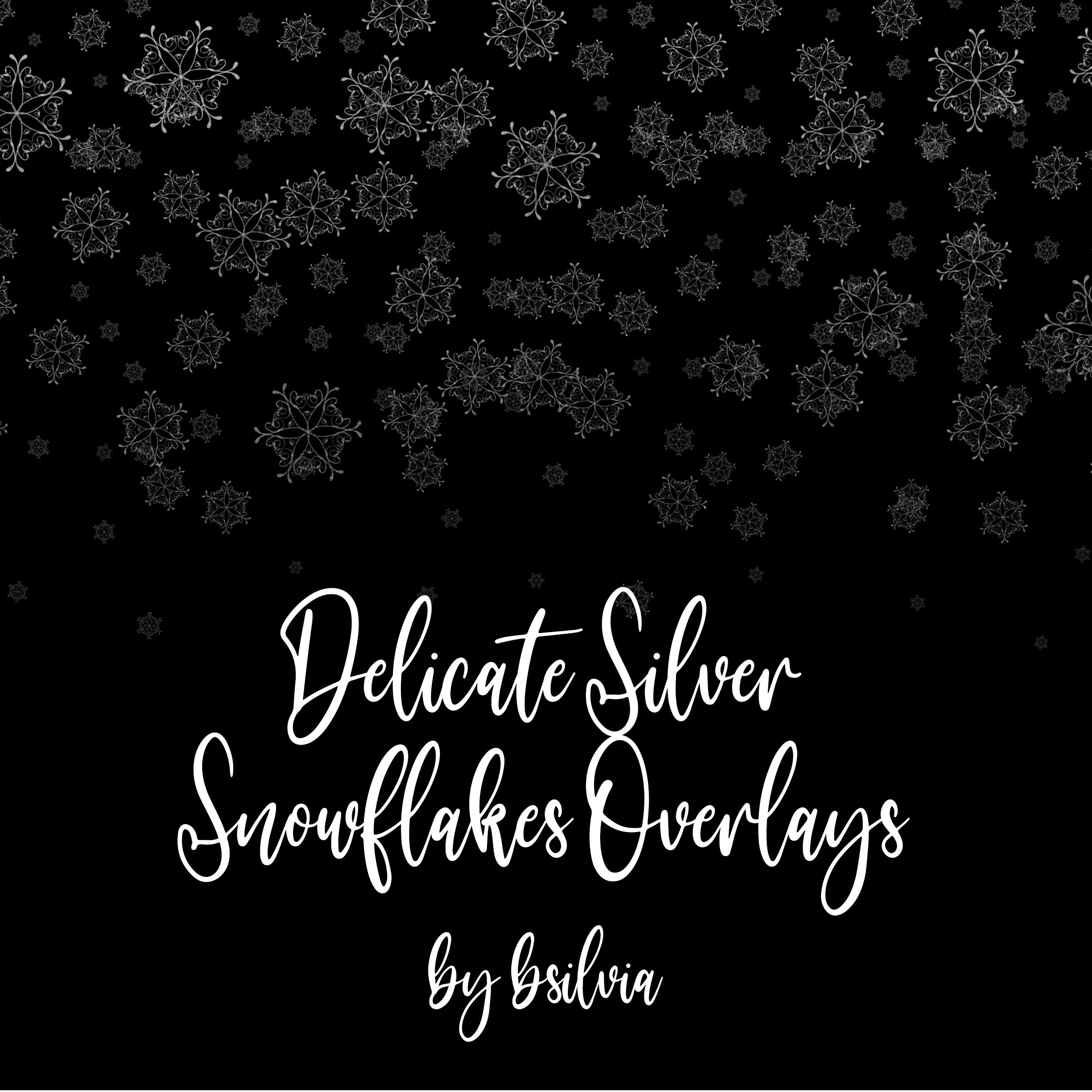 Add Winter Magic to Your Creations with Snowflakes Clipart Overlays