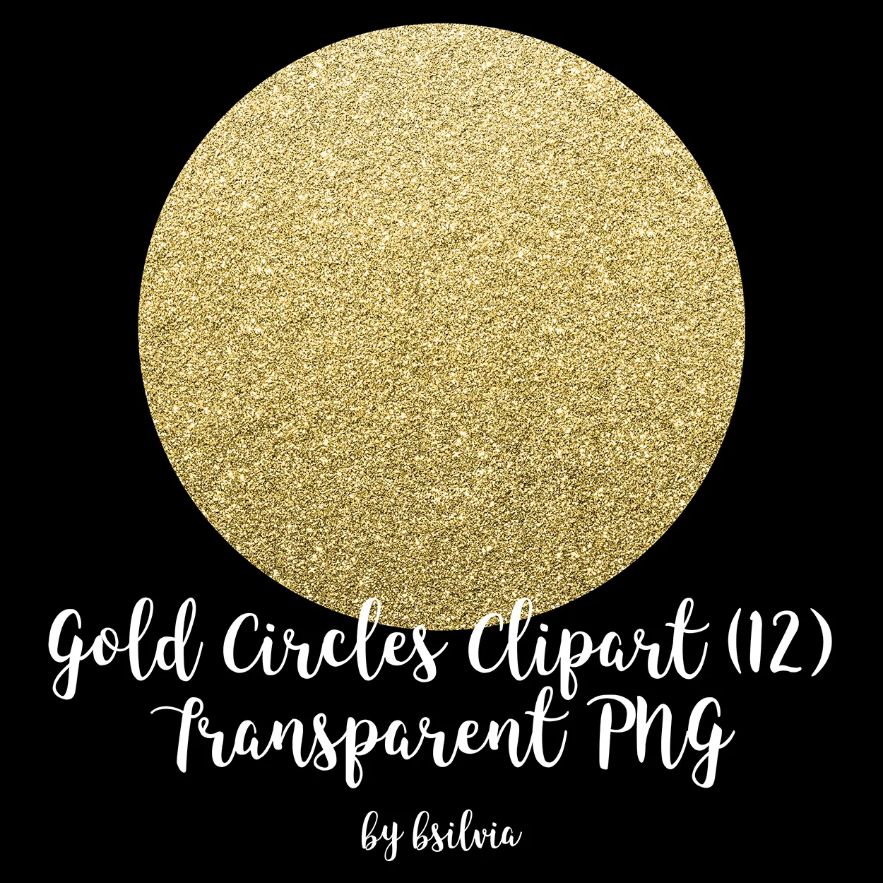 Gold Circles Clipart, Sparkly Glitter Gold Circles Transparent PNG, Gold Foil Clip Art Circles, PNG Circles, Digital Clipart